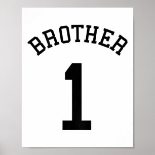 Bruder Team-Shirt Nr. 1 Fußball Handll Sketll Cric Poster