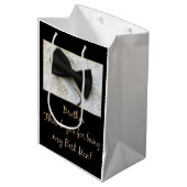 Bruder-Trauzeuge danken Ihnen Mittlere Geschenktüte (Vorderseite Schrägansicht)