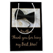 Bruder-Trauzeuge danken Ihnen Mittlere Geschenktüte (Vorderseite)