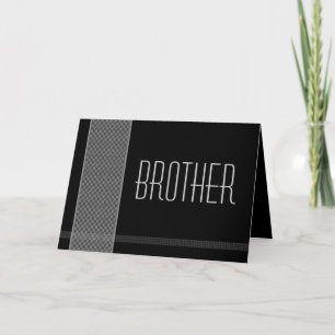 BRUDER - Trauzeuge - Schwarz und Silber kariert Einladung