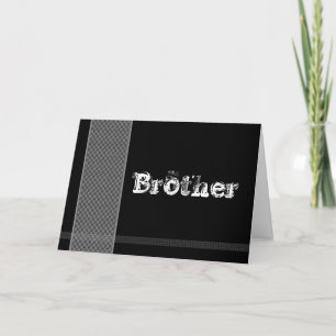 BRUDER - Trauzeuge - Schwarz und Silber Karos Einladung