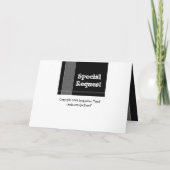 BRUDER - Trauzeuge - Schwarz-und Silber-Karos Einladung (Rückseite)