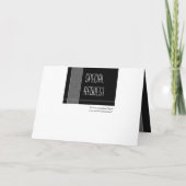 BRUDER - Trauzeuge - Schwarze und Silberne Karos Einladung (Rückseite)