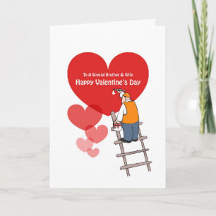 Bruder-u. -Ehefrau-Karten des Valentines Tages, Feiertagskarte