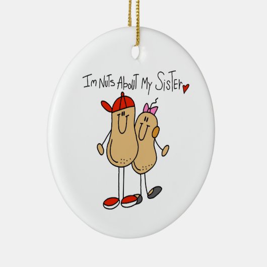 Brüder über meine Schwester Keramik Ornament (Rechts)