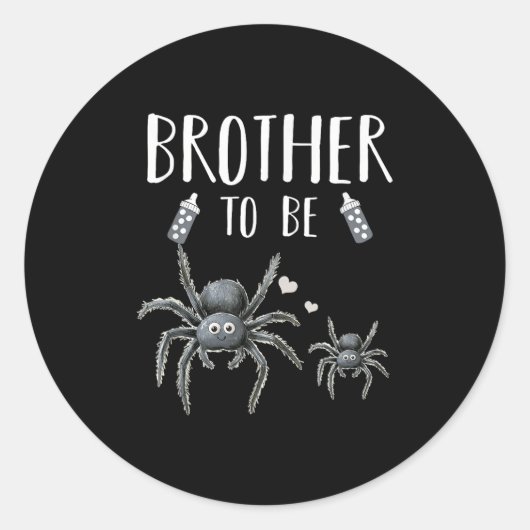 Bruder, um die Baby-Dusche Ankündigung Hallow Runder Aufkleber (Vorderseite)