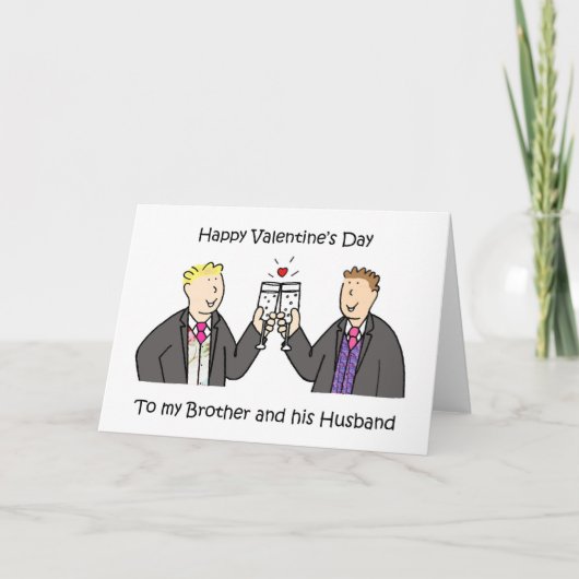 Bruder und Ehemann Valentine Feiertagskarte (Vorderseite)