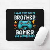 Bruder und Gamer Pixel Konsole Videospiel Player G Mousepad (Mit Mouse)