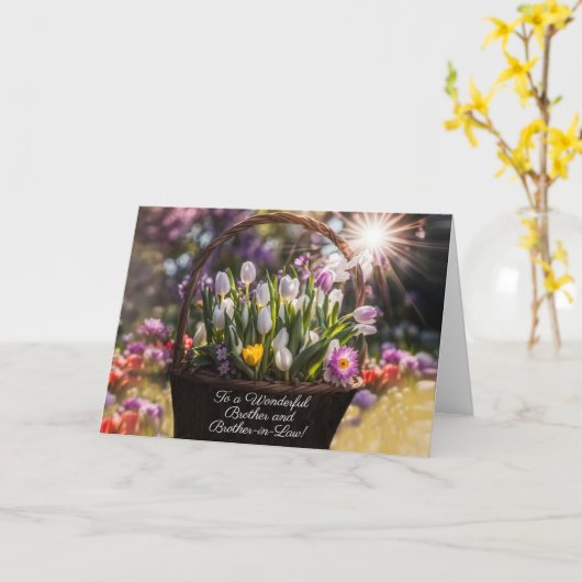 Bruder und Schwager Ehemann Frohe Ostern Karte (Gelbe Blume)