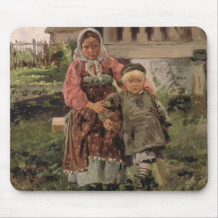 Bruder und Schwester, 1880 Mousepad