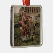 Bruder und Schwester, 1880 Silbernes Ornament (Rechts)