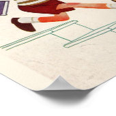 Bruder und Schwester auf dem Weg zur Schule Poster (Ecke)