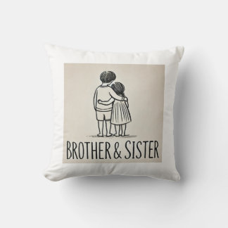 Bruder und Schwester Hug Cushion - Familie Heartwa Kissen
