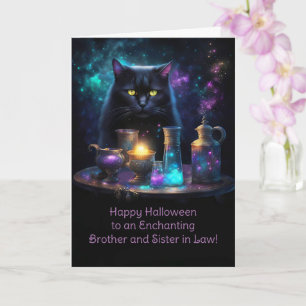 Bruder und Schwester im Gesetz Halloween Niedliche Karte