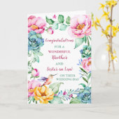 Bruder und Schwester im Jurastudium Glückwünsche Karte (Gelbe Blume)