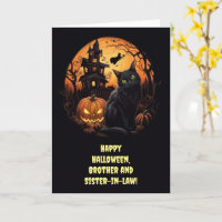 Bruder und Schwester im Recht glücklich Halloween