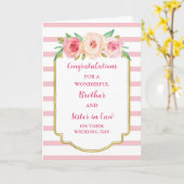 Bruder und Schwester im Recht Hochzeitsgratulation Karte (Gelbe Blume)