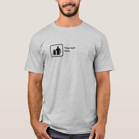 Bruder und Schwester (kleines Logo) — anpassbar T-Shirt (Vorderseite)