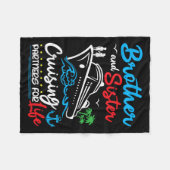 Bruder und Schwester Kreuzfahrtpartner für Life Cr Fleecedecke (Vorderseite (Horizontal))