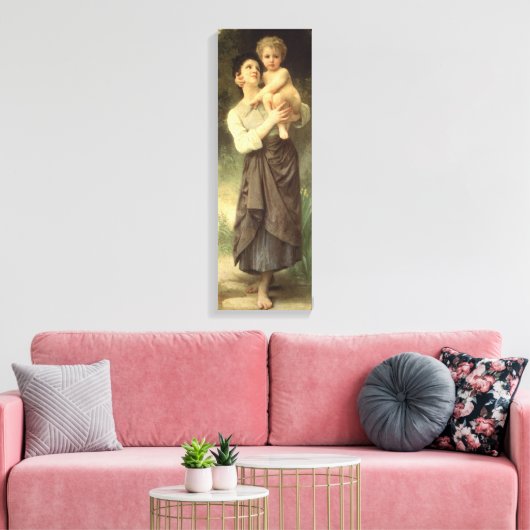 Bruder und Schwester von William Adolphe Bouguerea Leinwanddruck (Insitu (Wohnzimmer))