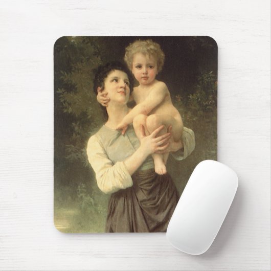 Bruder und Schwester von William Adolphe Bouguerea Mousepad (Mit Mouse)