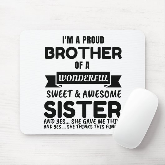Bruder und sein Phantastischer Schwester Mousepad (Mit Mouse)