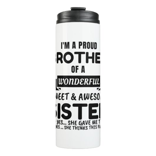 Bruder und sein Phantastischer Schwester Thermosbecher (Vorderseite)