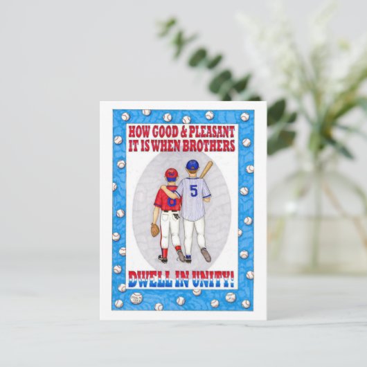 Brüder Unity Inspiration Post Card Postkarte (Stehend Vorderseite)