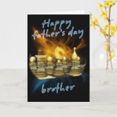 Bruder - Vatertagskarte - Schach Karte (Gelbe Blume)