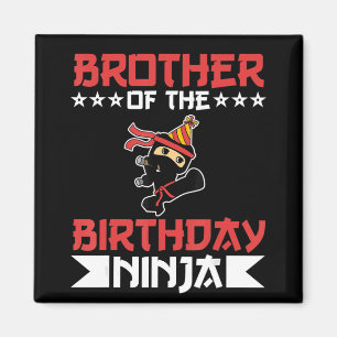Bruder von Birthday Ninja Kampf Taekwondo Geschenk Magnet