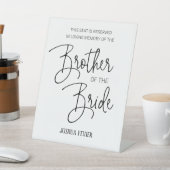 Bruder von Bride Memorial reserviert Stuhl Hochzei Sockelschild (In SItu)