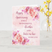 Bruder von Floral und Schwester zum Jubiläum Karte (Gelbe Blume)