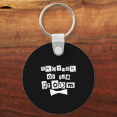 Bruder von Groom White in Black Schlüsselanhänger (Vorderseite)