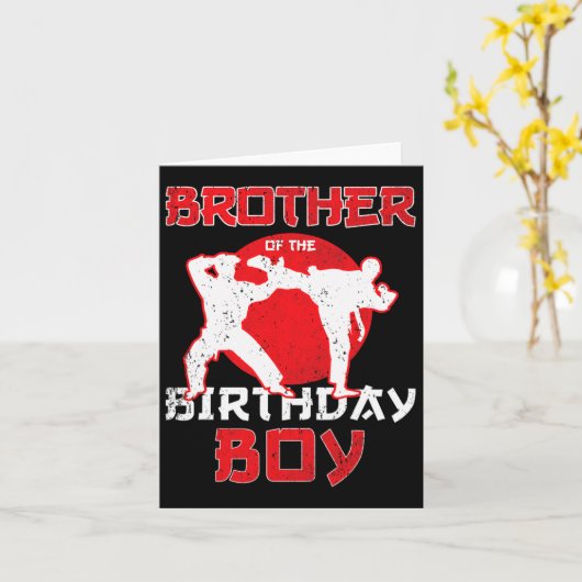 Bruder von Karate Taekwondo Boy Marti Karte (Gelbe Blume)