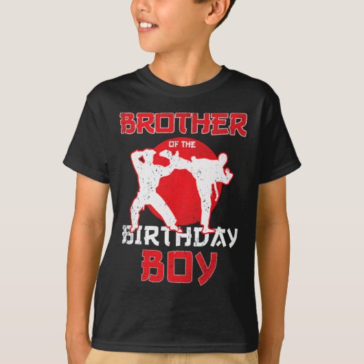 Bruder von Karate Taekwondo Boy Marti T-Shirt (Vorderseite)