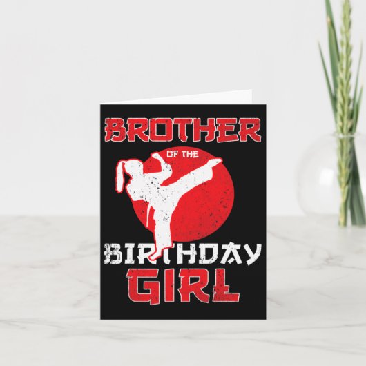 Bruder von Karate Taekwondo Girl Mart Karte (Vorderseite)