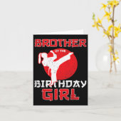 Bruder von Karate Taekwondo Girl Mart Karte (Gelbe Blume)