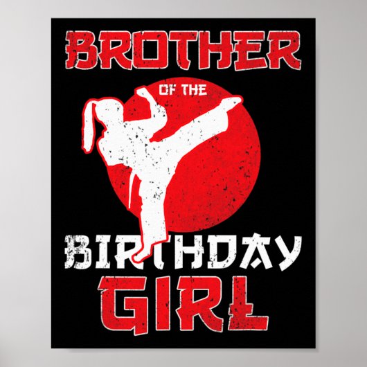 Bruder von Karate Taekwondo Girl Mart Poster (Vorne)
