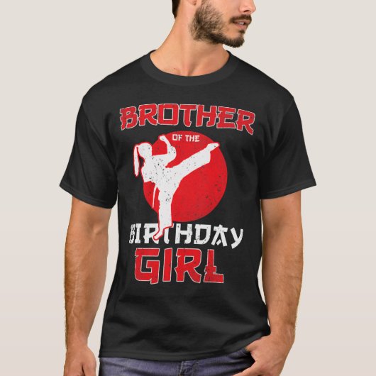 Bruder von Karate Taekwondo Girl Mart T-Shirt (Vorderseite)