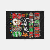 Bruder Weihnachtsmannschaft 2026 Leopard Lustiger Fleecedecke (Vorderseite (Horizontal))