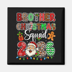Bruder Weihnachtsmannschaft 2026 Leopard Lustiger Magnet