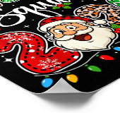 Bruder Weihnachtsmannschaft 2026 Leopard Lustiger Poster (Ecke)