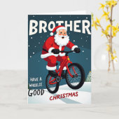 Bruder Wheelie Frohe Weihnachtskarte Karte (Gelbe Blume)
