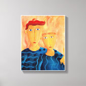 Brüder Zeitgenössische Malerei Fine Art Leinwand P (Vorderseite)