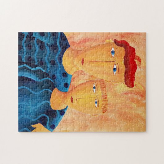 Brüder Zeitgenössische Malerei Kunst Jigsaw Puz Puzzle (Horizontal)