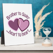 Bruder zu Schwester Fotoplatte (Seite)