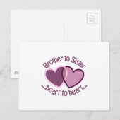 Bruder zu Schwester Postkarte (Vorne/Hinten)
