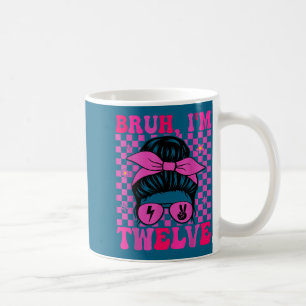 Bruder zwölf 12 12. Geburtstag Mädchen groovy 12 J Kaffeetasse