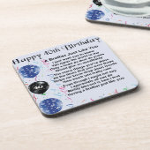 Brudergedicht 40. Geburtstag Untersetzer (Linke Seite)