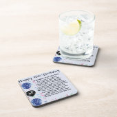 Brudergedicht 40. Geburtstag Untersetzer (Rechte Seite)